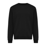 Sudadera unisex cuello redondo y felpa modern fit 340 g/m2 Iqoniq Torla color negro