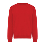 Sudadera unisex cuello redondo y felpa modern fit 340 g/m2 Iqoniq Torla color rojo