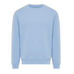 Sudadera unisex cuello redondo y felpa modern fit 340 g/m2 Iqoniq Torla color azul cian