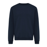 Sudadera unisex cuello redondo y felpa modern fit 340 g/m2 Iqoniq Torla color azul marino