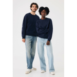 Sudadera unisex cuello redondo y felpa modern fit 340 g/m2 Iqoniq Torla color azul marino