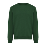 Sudadera unisex cuello redondo y felpa modern fit 340 g/m2 Iqoniq Torla color verde oscuro