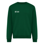 Sudadera unisex cuello redondo y felpa modern fit 340 g/m2 Iqoniq Torla color verde oscuro vista de impresión
