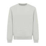 Sudadera unisex cuello redondo y felpa modern fit 340 g/m2 Iqoniq Torla color gris claro jaspeado