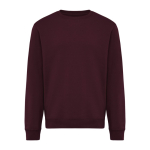 Sudadera unisex cuello redondo y felpa modern fit 340 g/m2 Iqoniq Torla color granate