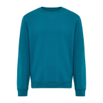 Sudadera unisex cuello redondo y felpa modern fit 340 g/m2 Iqoniq Torla color azul grisáceo