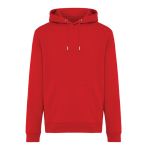 Sudadera unisex con capucha y felpa cepillada 340 g/m2 Iqoniq Joshua color rojo