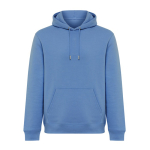Sudadera unisex con capucha y felpa cepillada 340 g/m2 Iqoniq Joshua color azul bondi