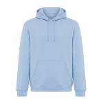 Sudadera unisex con capucha y felpa cepillada 340 g/m2 Iqoniq Joshua color azul cian