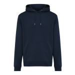 Sudadera unisex con capucha y felpa cepillada 340 g/m2 Iqoniq Joshua color azul marino