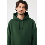 Sudadera unisex con capucha y felpa cepillada 340 g/m2 Iqoniq Joshua color verde oscuro