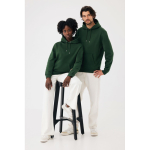 Sudadera unisex con capucha y felpa cepillada 340 g/m2 Iqoniq Joshua color verde oscuro