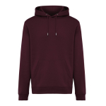 Sudadera unisex con capucha y felpa cepillada 340 g/m2 Iqoniq Joshua color granate