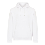 Sudadera unisex con capucha y felpa cepillada 340 g/m2 Iqoniq Joshua color blanco roto