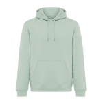 Sudadera unisex con capucha y felpa cepillada 340 g/m2 Iqoniq Joshua color verde oliva