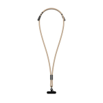 Cable para teléfono tipo lanyard con carga USB-C a USB-C 60W color marfil
