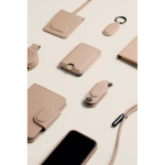 Cargador inalámbrico ecológico plegable 2 en 1 con USB-C y 15W color marfil