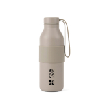 Botella de doble pared de acero inoxidable reciclado 500ml color beige vista de impresión