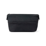 Neceser expandible de plástico reciclado con cremallera resistente 7L color negro