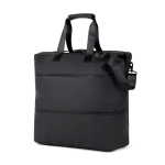 Bolsa de viaje expandible de fin de semana de poliéster reciclado 54L color negro segunda vista