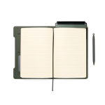 Libreta recargable con soporte para teléfono A5 hojas a rayas color verde segunda vista