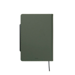 Libreta recargable con soporte para teléfono A5 hojas a rayas color verde cuarta vista