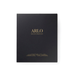 Set de cuaderno y bolígrafo con caja de regalo A5 hojas a rayas color negro vista con caja