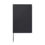 Cuaderno de tapa blanda con papel reciclado A5 hojas a rayas color negro