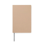 Cuaderno de tapa blanda con papel reciclado A5 hojas a rayas color marfil