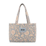 Bolsa de algodón y poliéster con estampado premium 220g/m² color azul vista principal