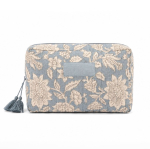 Neceser de algodón y poliéster con estampado premium 220g/m² color azul primera vista