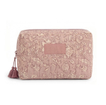 Neceser de algodón y poliéster con estampado premium 220g/m² color rosa primera vista