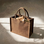 Bolsa grande de algodón reciclado con interior laminado 220g/m² quinta vista