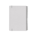 Set de bolígrafo de aluminio tinta azul y libreta PU A5 hojas a rayas color blanco