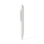 Set de bolígrafo de aluminio tinta azul y libreta PU A5 hojas a rayas color blanco quinta vista