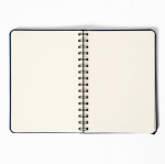 Set de bolígrafo de aluminio tinta azul y libreta PU A5 hojas a rayas vista detalle 7