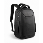 Mochila rígida de poliéster resistente al agua para portátil 15,6'' color negro vista detalle 2