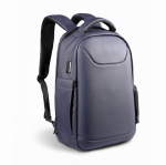 Mochila rígida de poliéster resistente al agua para portátil 15,6'' color azul real vista detalle