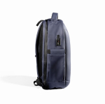 Mochila rígida de poliéster resistente al agua para portátil 15,6'' color azul real vista detalle 3