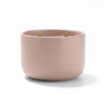 Vela aromática en cuenco cerámico con doble mecha de madera 320g color rosa claro primera vista