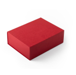 Caja de presentación de cartón rígido con cierre magnético 1200 g/m² color rojo segunda vista