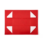 Caja de presentación de cartón rígido con cierre magnético 1200 g/m² color rojo cuarta vista