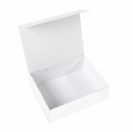 Caja de presentación de cartón rígido con cierre magnético 1200 g/m² color blanco cuarta vista