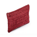 Neceser plano de poliéster con acabado bouclé y cremallera 270 g/m² color burdeos cuarta vista