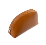 Neceser de cuero sintético con cremallera y diseño clásico 520g/m² color marrón cuarta vista