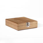 Set de vino con accesorios de acero inoxidable en caja de madera color madera segunda vista