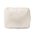 Neceser de poliéster con acabado sherpa y cremallera 360 g/m² color natural sexta vista