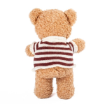 Osito de peluche de poliéster con jersey de punto personalizable color natural cuarta vista