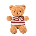 Osito de peluche de poliéster con jersey de punto personalizable color natural vista principal