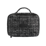 Neceser de poliéster efecto tweed con apertura total 270 g/m² color negro primera vista